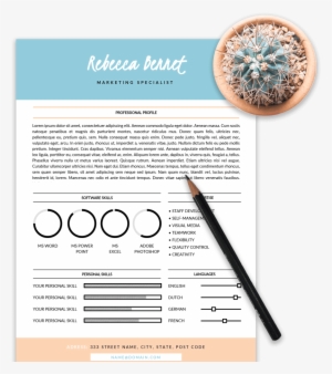 Example Of A Resume Template With Circles Of Competences - Template