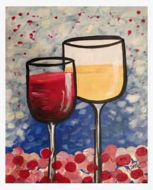 “2 Wine Glasses” - Champagne Stemware