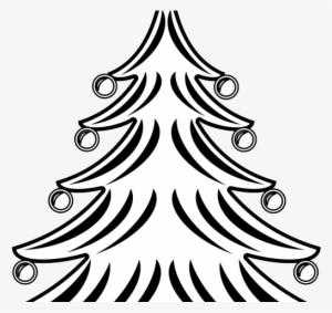 Drawn Christmas Lights Black And White - Christmas Tree 4 Shower Curtain