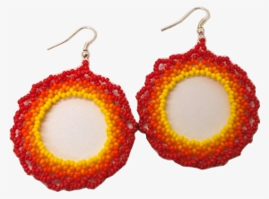 Aretes Circulo Fuego Rojo - Red