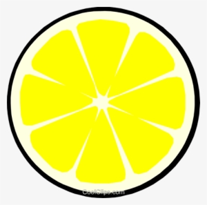 Lemon Slice Royalty Free Vector Clip Art Illustration - Circle