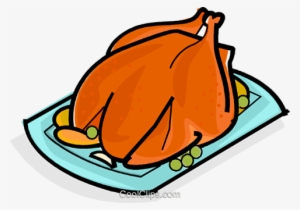 Roast Chicken Royalty Free Vector Clip Art Illustration