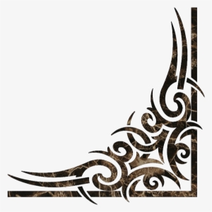 Canto Tribal Moldura @lucianoballack - Tribal Scroll Corner