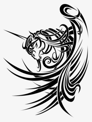 Unicorn By Saki Blackwing On Deviantart Pinterest - Tribal Unicorn Png