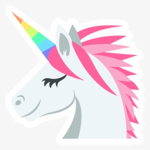 Unicorn Sticker - Unicorn Face Side View