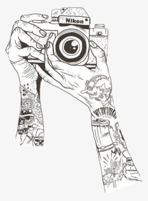 Drawing Nikon Camera Hands Tattoo Creative Freetoedit - Louis Tomlinson Tattoos Draw