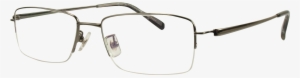 Glasses Png - Cobalt Prescription Glasses Semi-rimless Gun 6762-c3