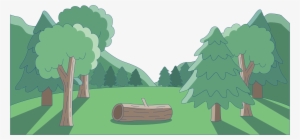 Tree Forest Green Vector Map Of The - Trees Forest Illustration Png Hd