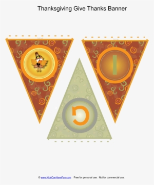 Thanksgiving Give Thanks Banner - Triangle