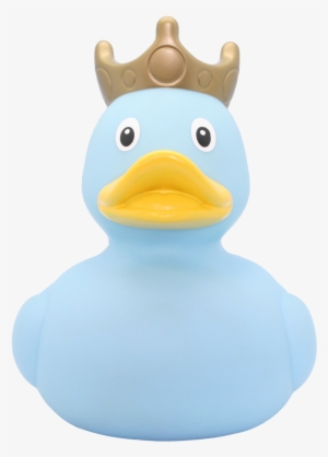 Xxl Blue Rubber Duck With Crown, 25 Cm By Lilalu - Lilalu Badeente Mit Krone Xxl - Hellblau