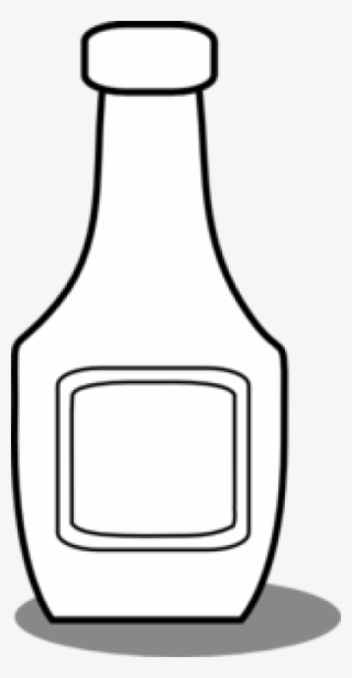 Ketchup Bottle Black And White Svg Clip Arts 306 X