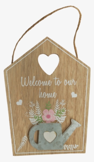 Hanging Welcome House Sign 16cm - Plank