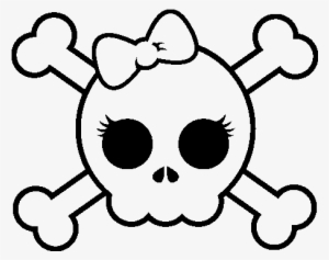 Dibujo De Calavera Con Lazo Para Colorear - Dibujos Del Dia De Muertos Faciles