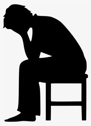 Big Image - Depression Clipart Black And White