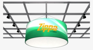 Private Label Hanging Sign - Zippa Tapered Triangle Fabric Hanging Banner 10' X