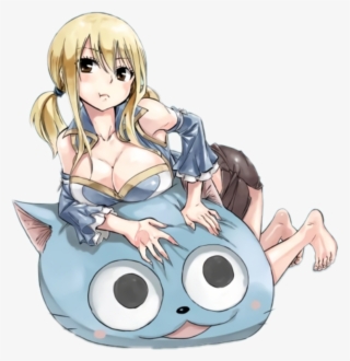 #anime #happy #lucy #heartfilia #fairy #tail #oppai - Cartoon