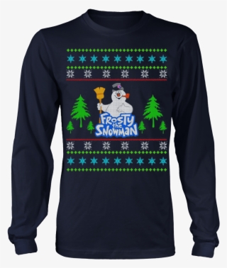 Frosty The Snowman Ugly Christmas Sweaters T Shirt - Loving Memory Of My Dad Shirt