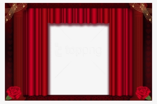 Free Png Best Stock Photos Red Curtainsframe Background - Curtains Frame Transparent