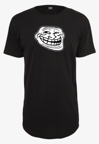 Trollface T-shirt Urban Classics Long Tee Black