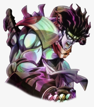 Star Platinum: The World, purple and white suit character transparent  background PNG clipart