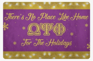 Omega Psi Phi Christmas Door Matt Unique Greek Store - Calligraphy