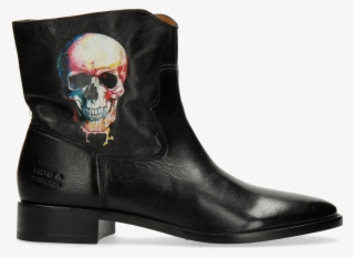 Ankle Boots Jodie 8 Milano Black Screen Shot Skull - Cowboy Boot