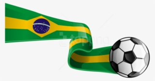 Free Png Download Soccer Ball With Brazilian Flag Transparentpicture - Brazil Flag