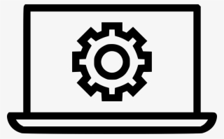Png File Svg - Laptop With Gear Png