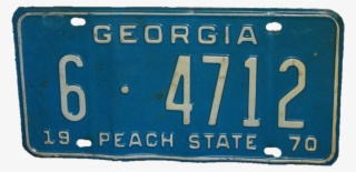 Georgia 1970 License Plate - Number