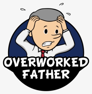 Overworked Father - Cartoon