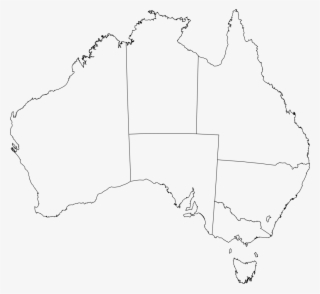 Just Arrived Australia Flag Outline Of Blank Map Clip - Australia Map Free Vector