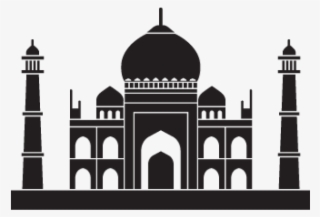 Taj Mahal Clipart Black And White - Taj Mahal Clip Art Png