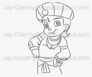 Chhota Bheem Clipart Pogo - Drawing Of Cartoon Chota Bheem