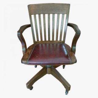 Wood Leather Desk Chair - Office Chair