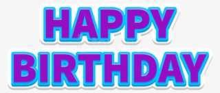 Free Png Download Happy Birthday Text Purple Png Images - Electric Blue