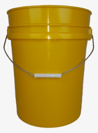 25 Gallon Plastic Bucket Yellow - Plastic