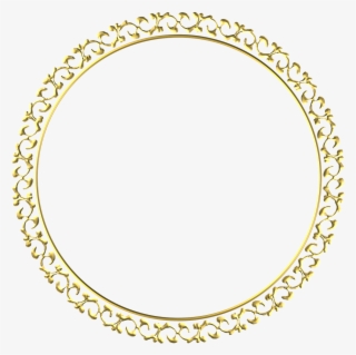 Wedding, Gold, Frame, Round, Border, Decoration - Круглая Золотая Рамка Png