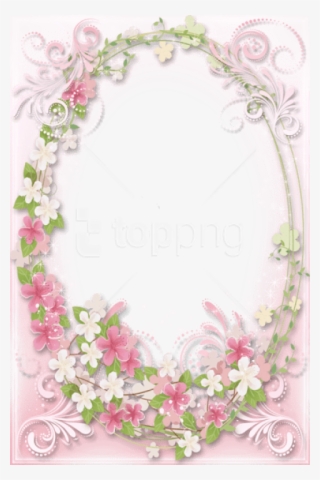 Free Png Transparent Soft Pink Flowers Frame Png Images - Albert Y Candy Enamorados