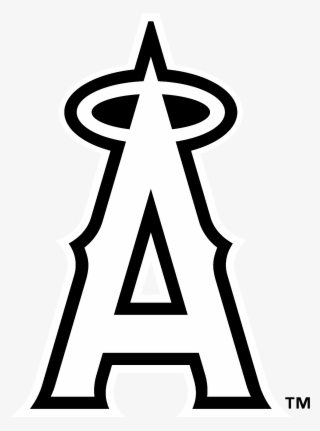 Anaheim Angels Logo Black And White - Anaheim Angels White Logo