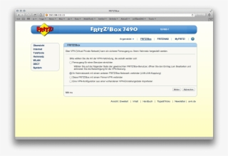 ) Proxy Configuration - Fritz Box 7320