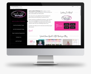 Website Design & Development For April's Vip Lularoe - Computer Monitor