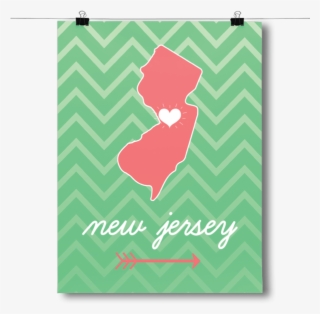 New Jersey State Chevron Pattern - Greeting Card