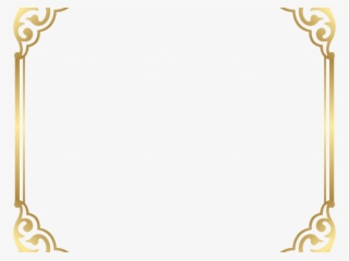 Download Fancy Border Clip Art - Gold Frame Border Png