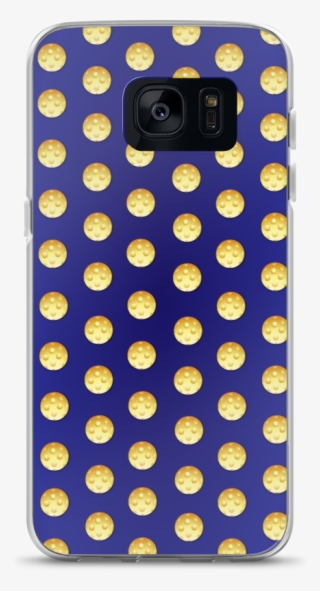 Pickleball Polka Dots In Yellow On Blue Samsung Case - Polka Dot
