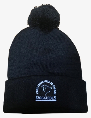 Black Pom Pom Toque - Knit Cap