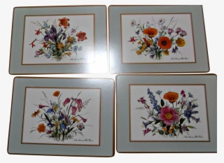 A Set Of Four Vintage Pimpernel Placemats In The North - Artificial Flower