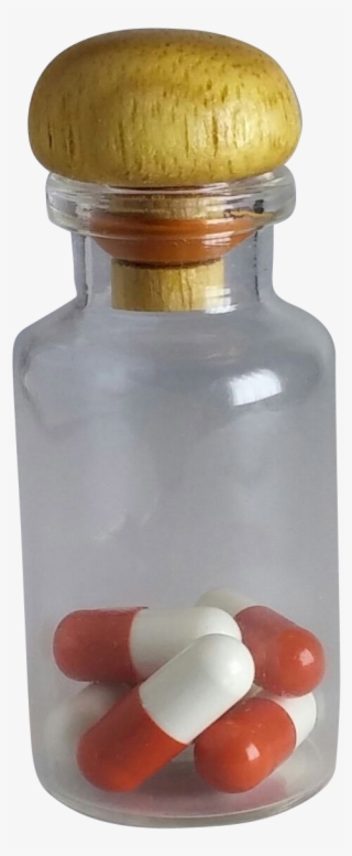 Pills In A Bottle Png Image - Glass Bottle