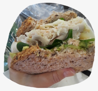 Ezekiel Bread With Turkey, Spinach, Avacado, And A - Fast Food