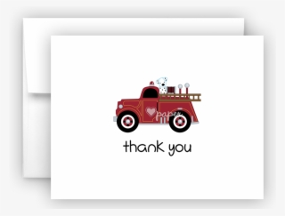 Firetruck Fire Truck Printed Thank You Cards • Folded - Jeep Wrangler