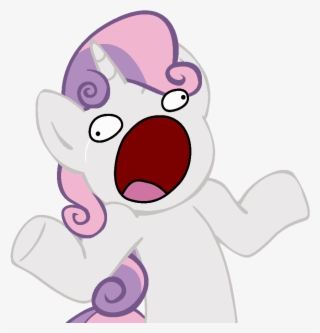 Safe, Shrug, Shrugpony, Simple Background, Solo, Sweetie - Cartoon